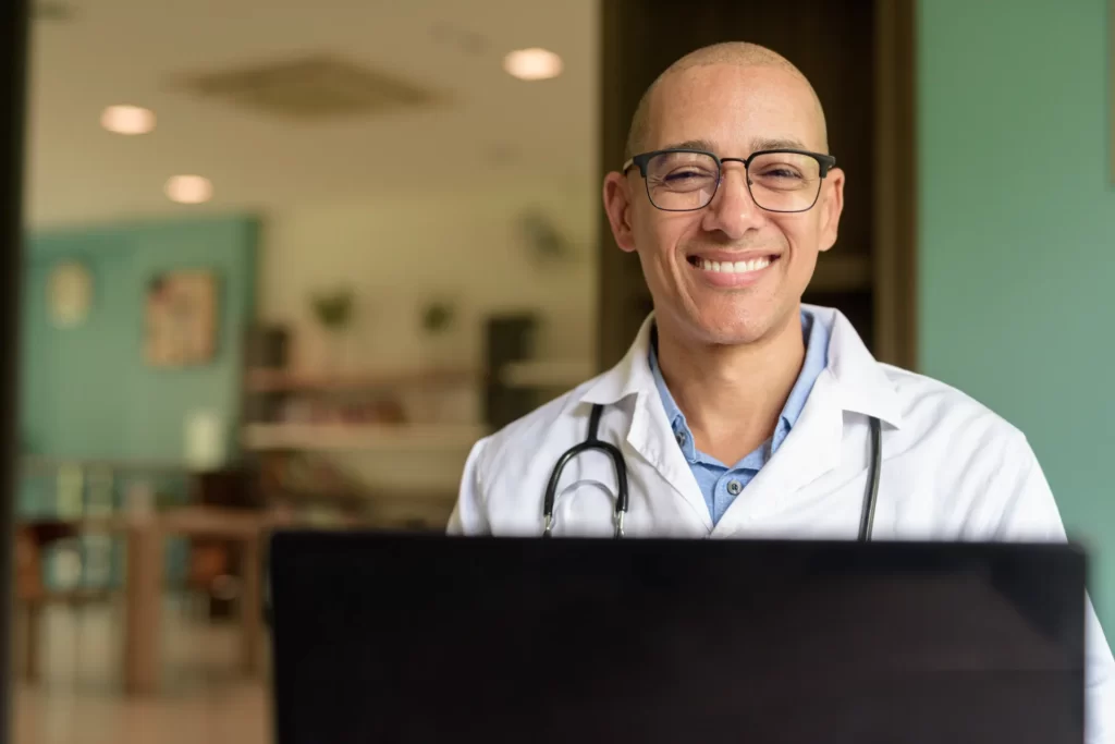 doctor sitting indoors in clinic or hospital area utc ()